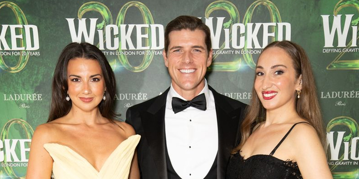 Zizi Strallen, Jordan Litz, and Emma Kingston pose together at the Wicked 20th Anniversary Gala Party.