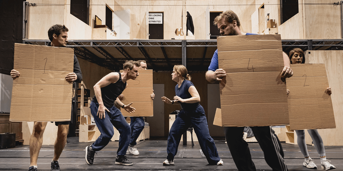 The Comedy About Spies rehearsal image ft. Dave Hearn Ashley Tucker c Mark Senior 1200x600 1