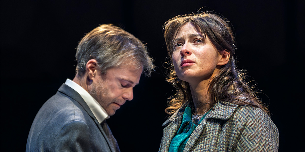 Rory Keenan and Agnes O'Casey perform a scene from The Spy Who Came in From the Cold.