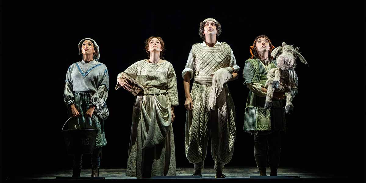 Simbi Akande, Laura Pitt-Pulford, John Dagleish, and Keith Ramsay performing in "Into The Woods.